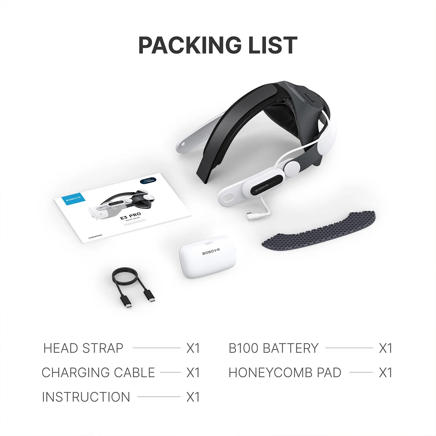 BOBOVR E3 Pro Quest 3 Battery Strap